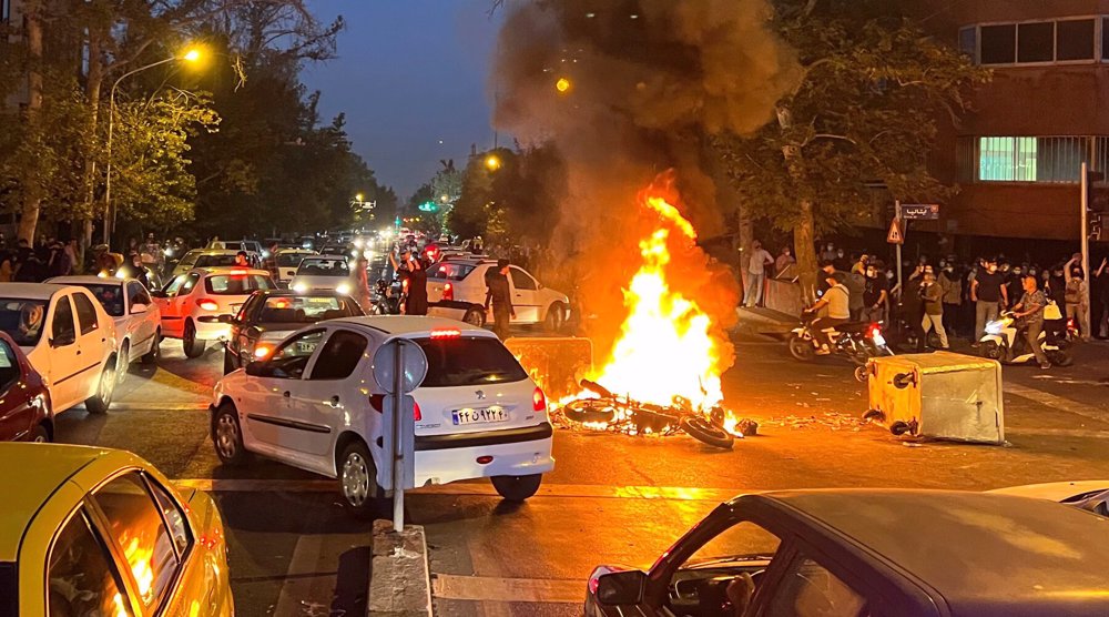 Riots in Tehran, Iran, September 20, 2022.