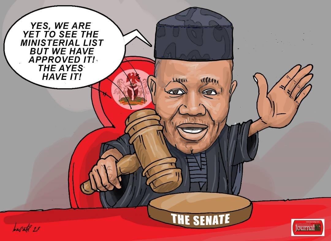 Nigeria's rubber stamp senate under Tinubu's henchman Akpabio bloody